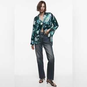 OVERSIZED FLORAL PRINT SHIRT